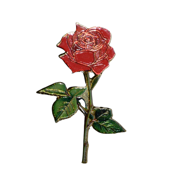 Red Rose Lapel Badge